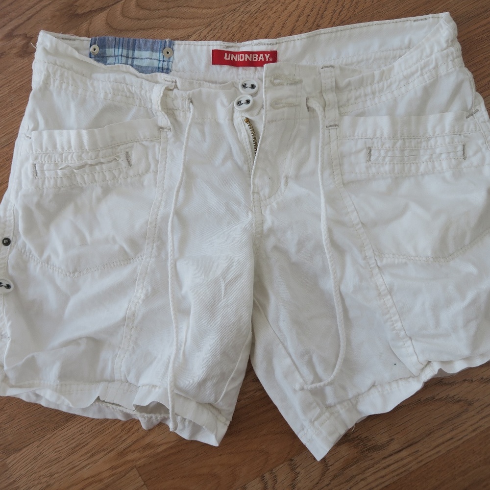 White Casual Shorts